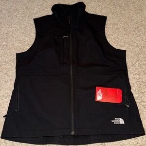 New north face vest black soft shell